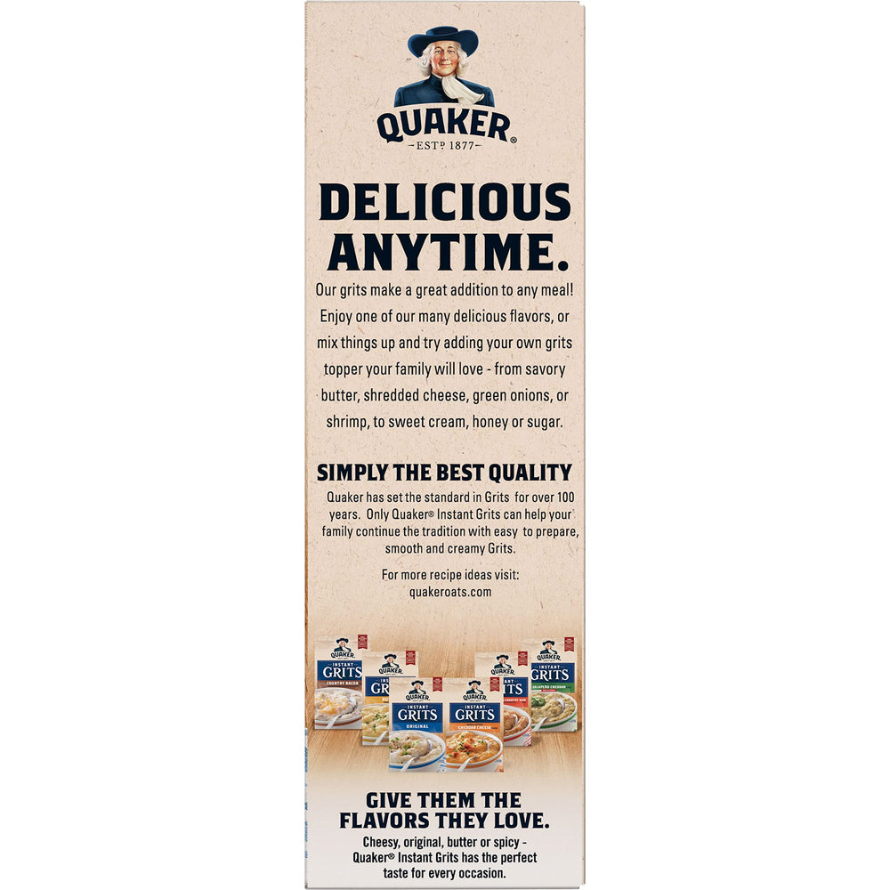 Quaker Instant Grits Variety Pack front view showing 10 packets