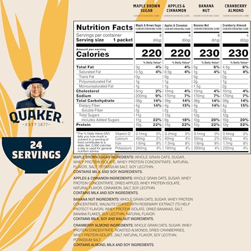 Quaker Oatmeal Apples and Cinnamon flavor close-up showing warm spice appeal