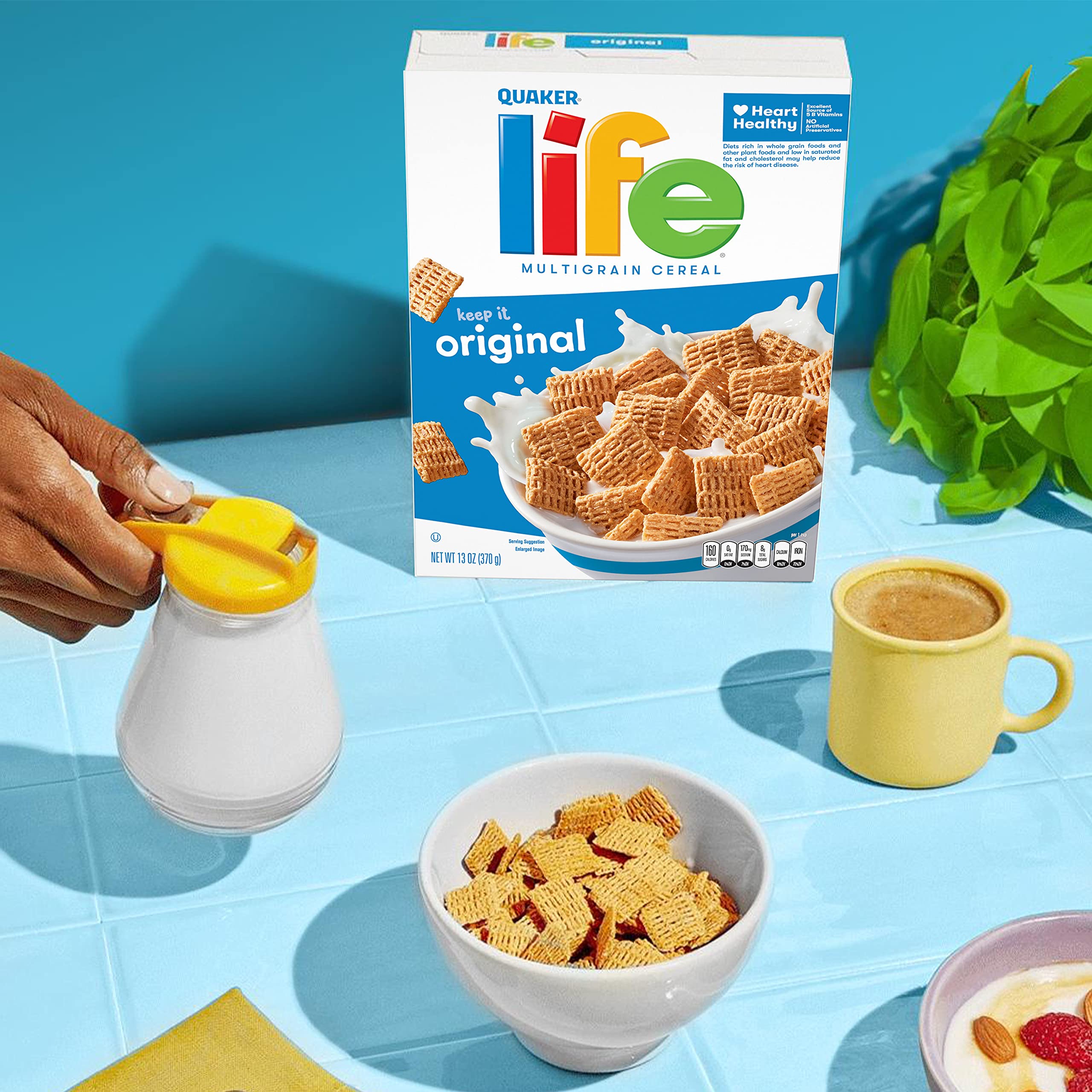 Quaker Life Cereal Original served with fruit for a balanced breakfast