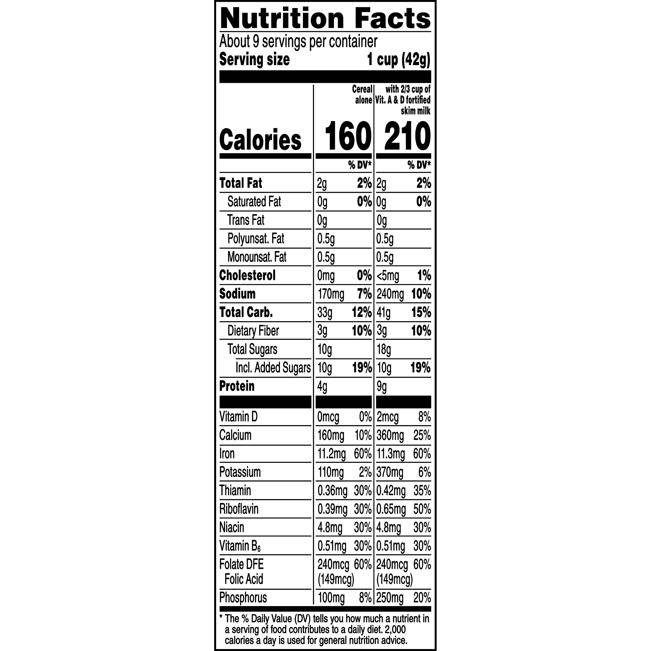 Quaker Life Multigrain Cinnamon cereal box side view showing whole grains.