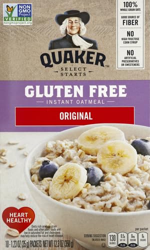 Quaker Oatmeal with Fruit and Nuts, wholesome toppings for a balanced start.