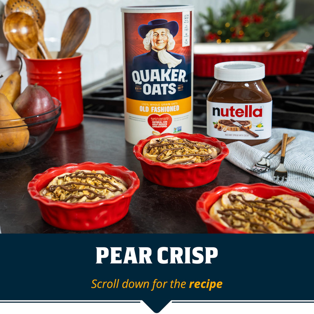 Overnight oats in a jar with Quaker oats for a ready-made morning.