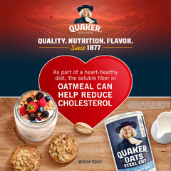 Quaker Quick Oats pack with Non-GMO Project Verified seal.