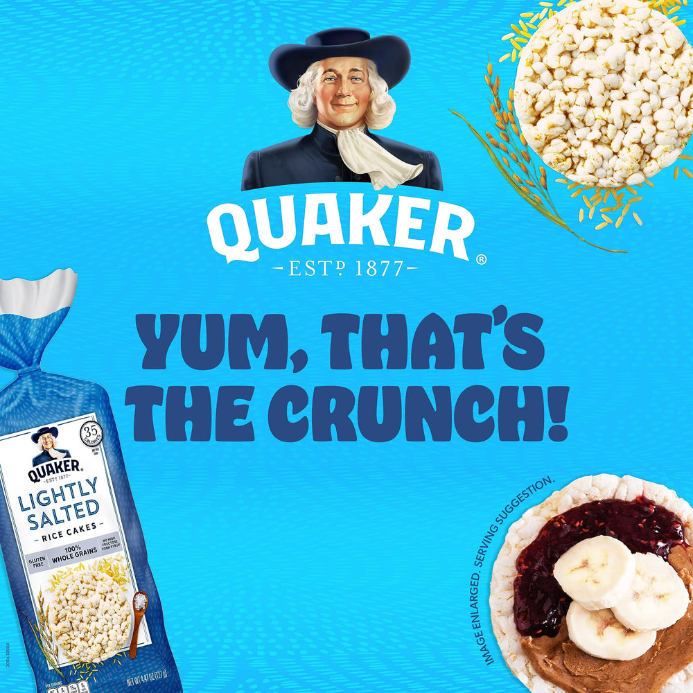 Quaker Rice Cakes baked crispy texture close up reveal