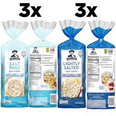 Quaker Gluten Free Large Rice Cakes salt free option on plate