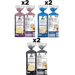 Quaker Rice Cakes White Cheddar pack with savory crunch for snacking