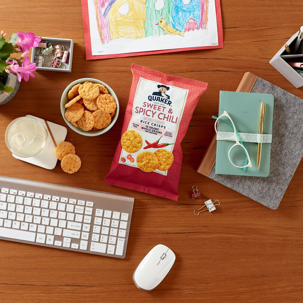 Quaker Rice Crisps Buttermilk Ranch bag, creamy tangy bite