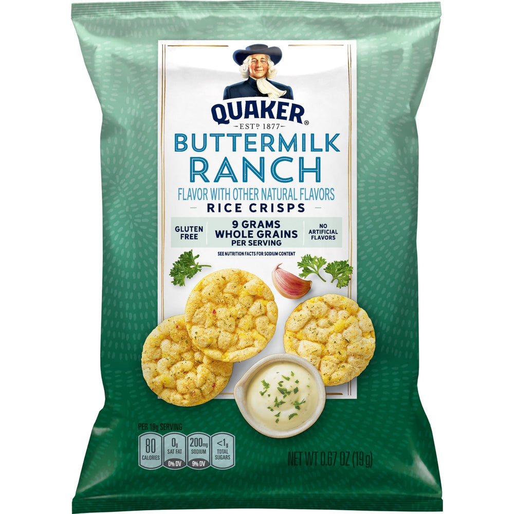 Quaker Rice Crisps made with corn and brown rice wholesome snack