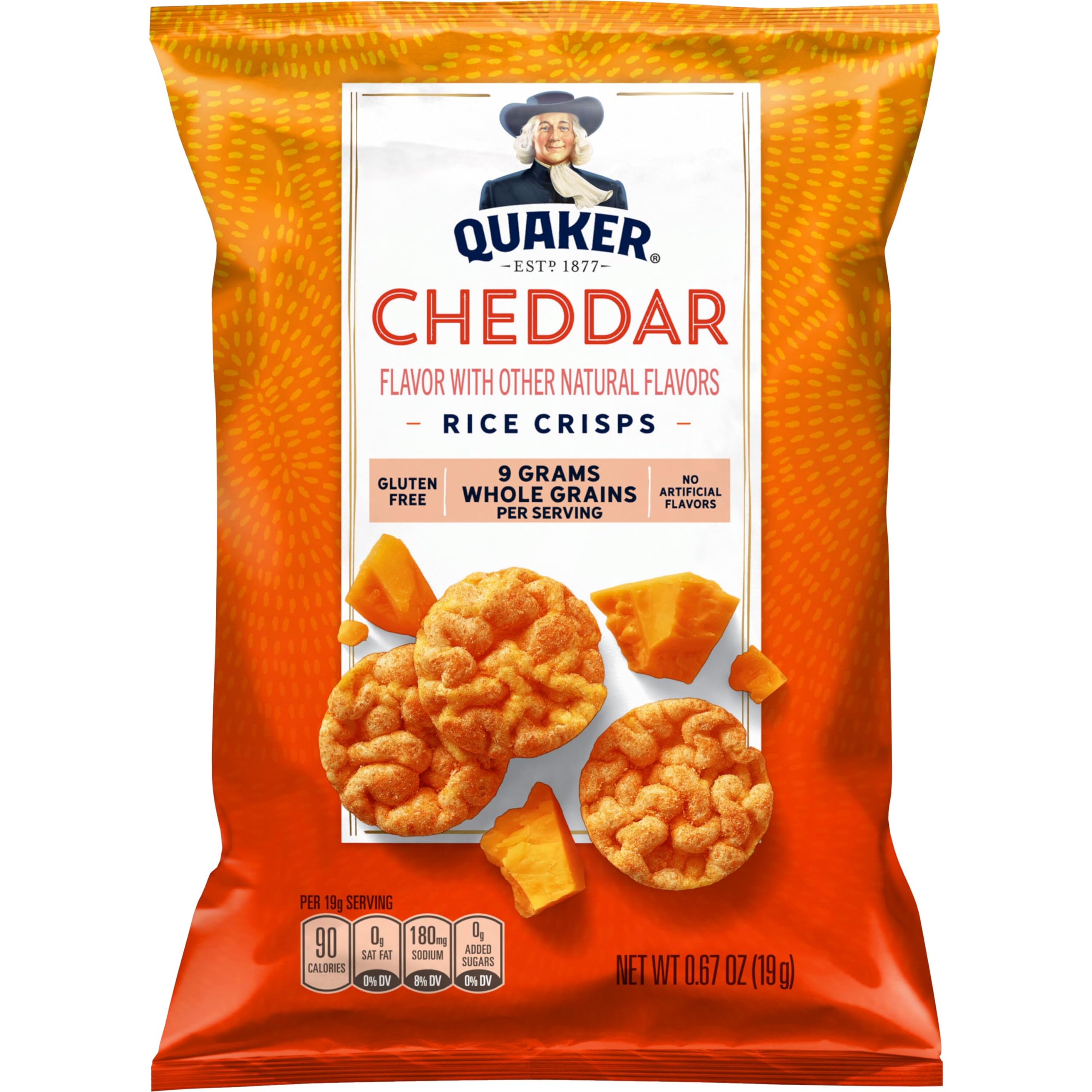 Quaker Rice Crisps popped-not-fried texture delivers light crunch