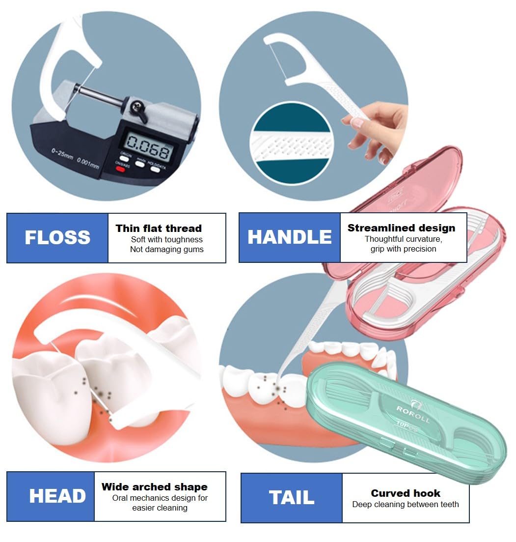QUALIALL teeth cleaning picks for convenient debris removal while traveling