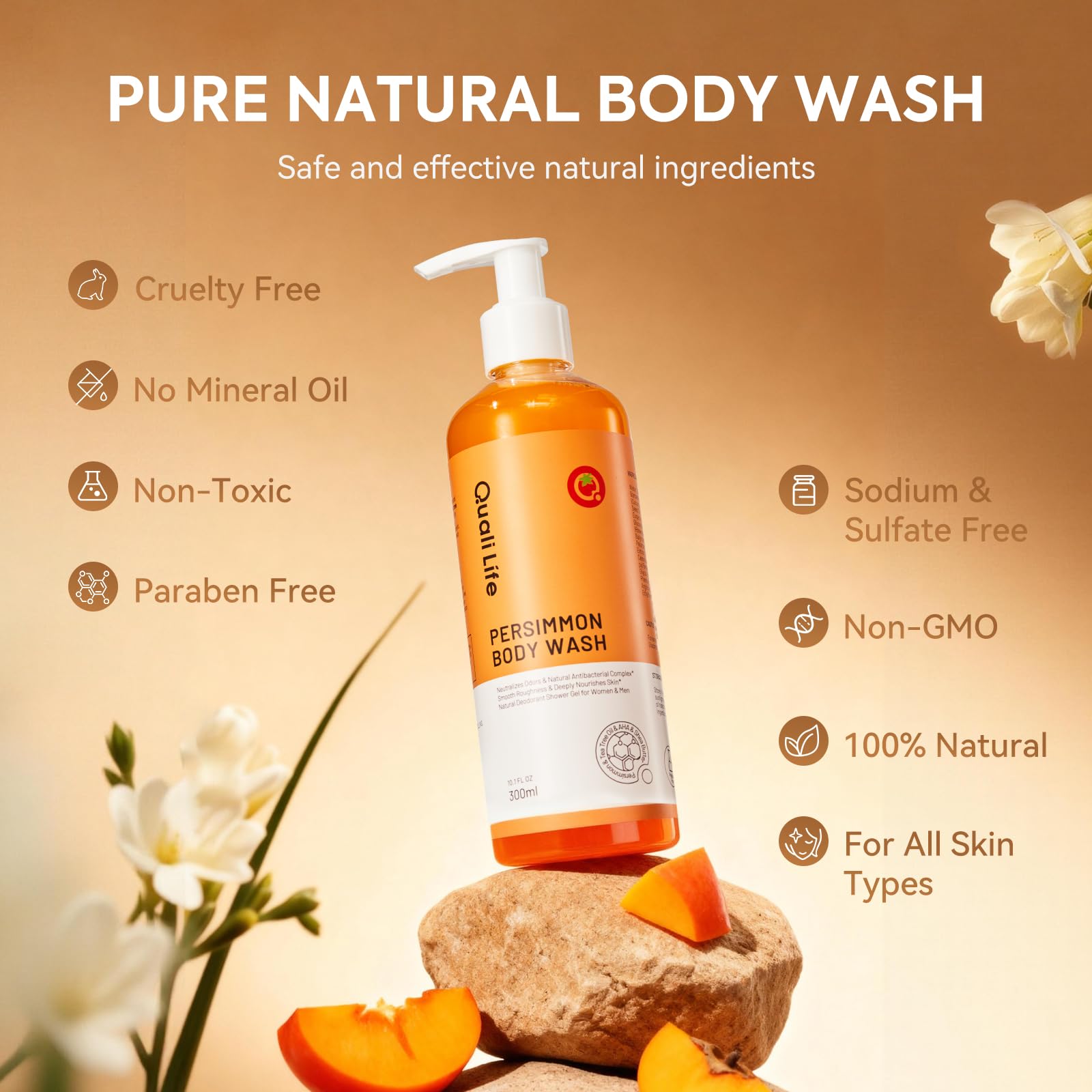Packaging emphasizes long-lasting freshness after a shower.