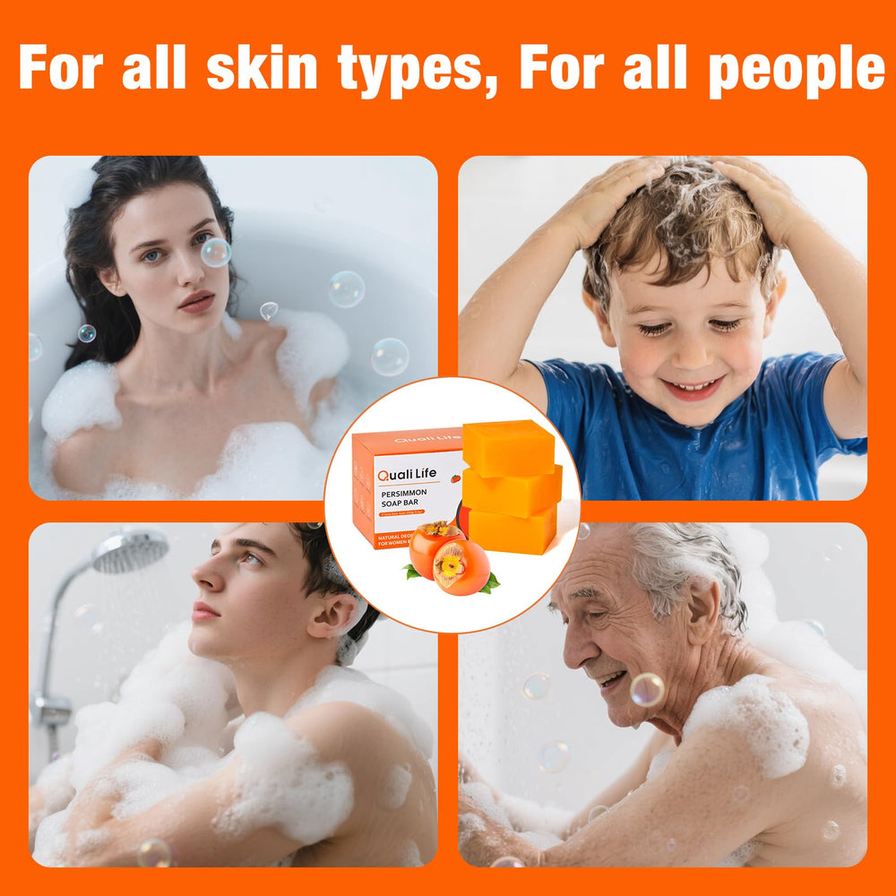 QualiLife persimmon soap bar handcrafted small-batch quality you can feel.