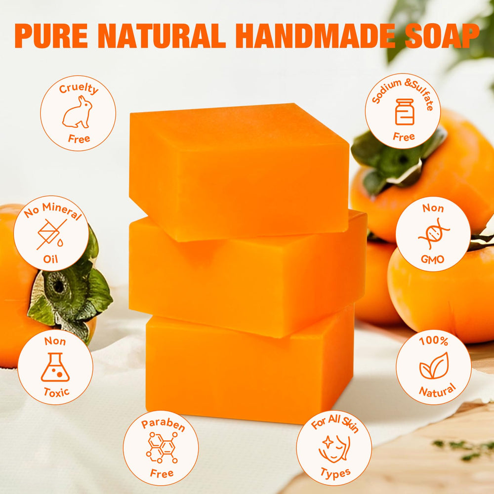 QualiLife persimmon soap bar olive-oil base nourishes dry areas.