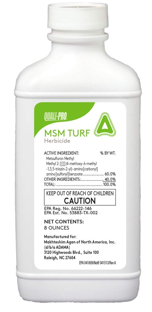 Quali-Pro MSM Turf Herbicide bottle for lawn weed control on turf