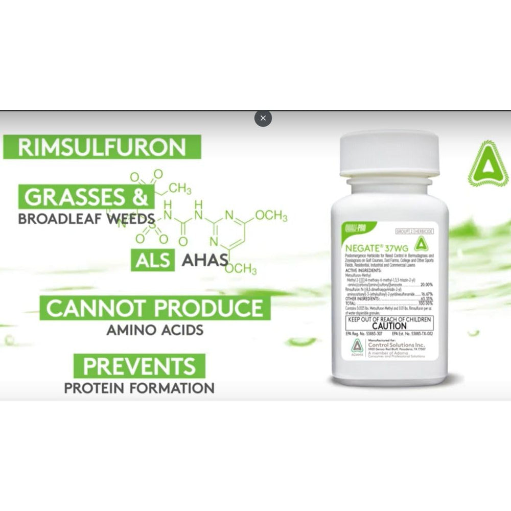 Quali-Pro Negate 37WG applied to turf to suppress common weeds