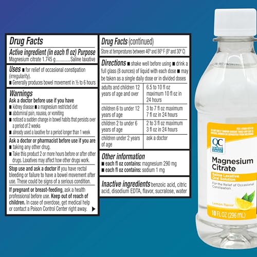 Quality Choice colon cleanse liquid visual highlights saline laxative action