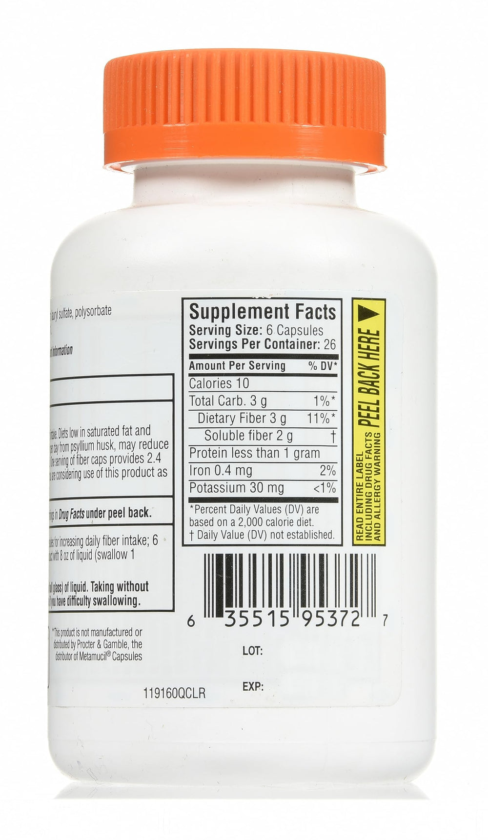 Quality Choice packaging showing 160 capsules per bottle