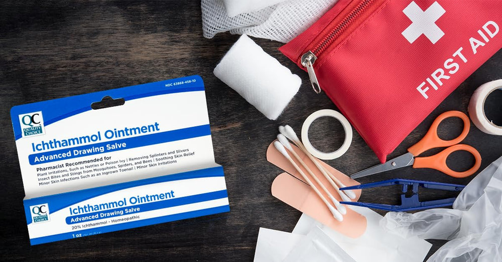 Quality Choice Ichthammol Ointment 20% travel-sized tube for on-the-go skin care