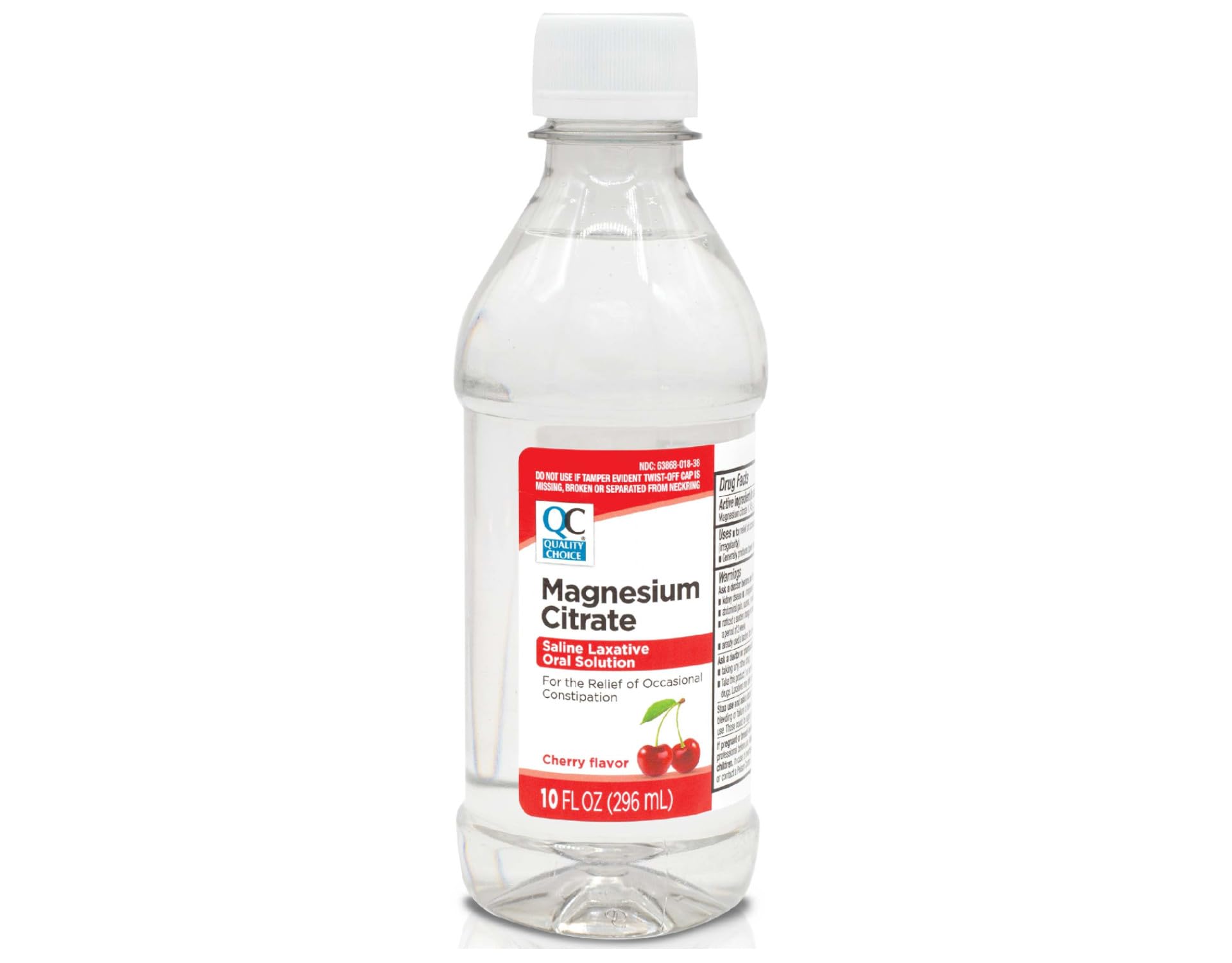 Quality Choice lemon flavor label highlights refreshing taste and bottle size