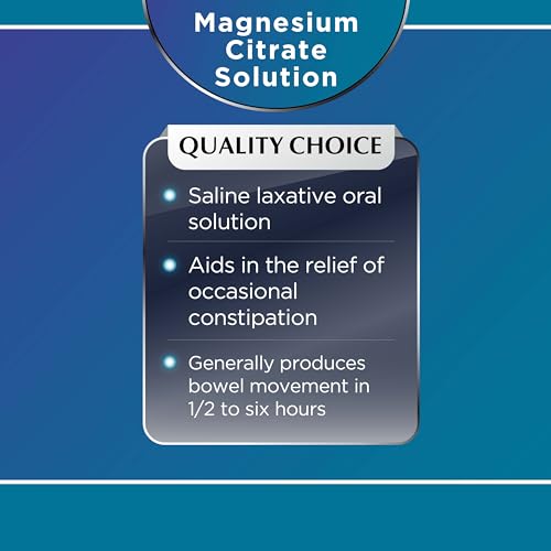 Quality Choice magnesium citrate cherry bottle with cherry flavor for easy administration