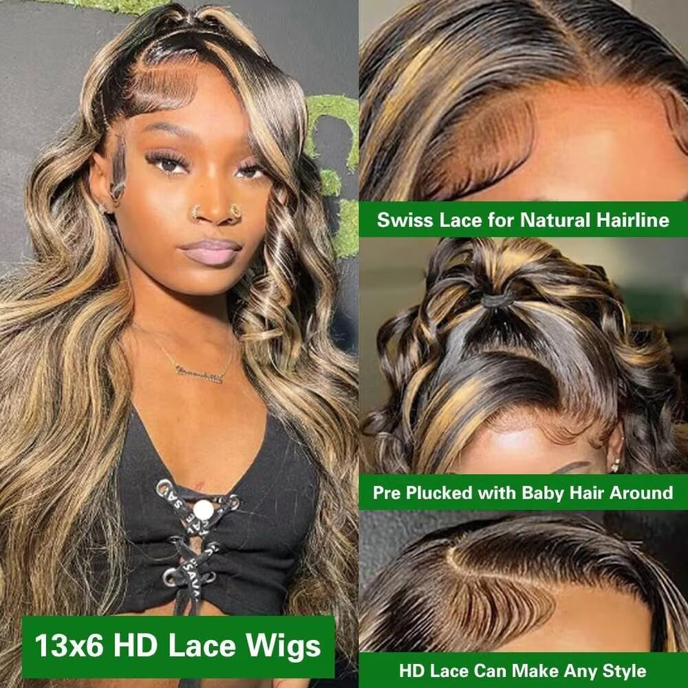 QUANDIAN body-wave virgin hair wig with 180 density and bounce