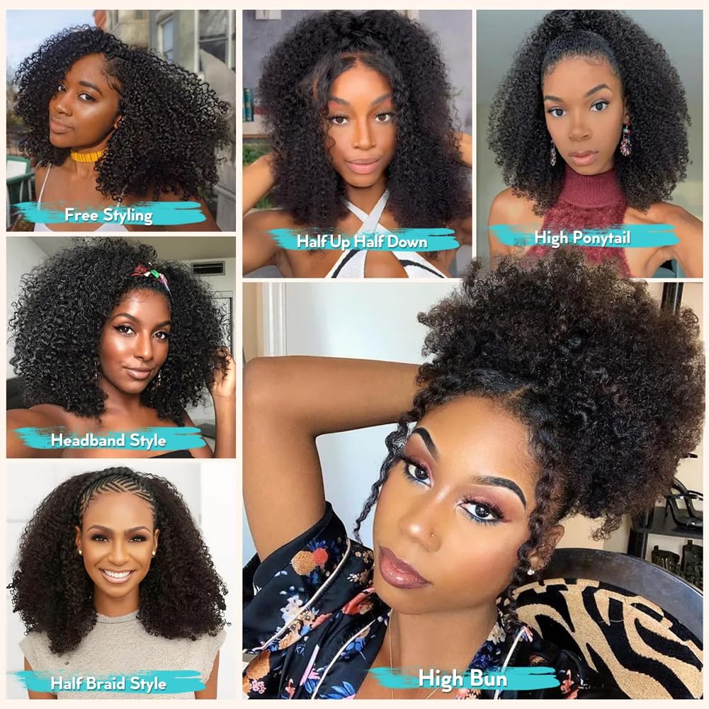 QUANDIAN Half Wig styles pose for versatile looks in minutes