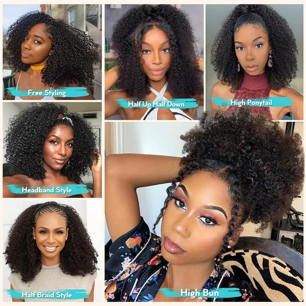 QUANDIAN Half Wig styles pose for versatile looks in minutes