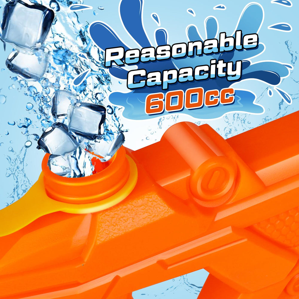 Quanquer water guns feature colorful skins that boost summer team play.