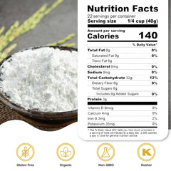 Quay Naturals white rice flour poured into bowl for gluten-free batter.