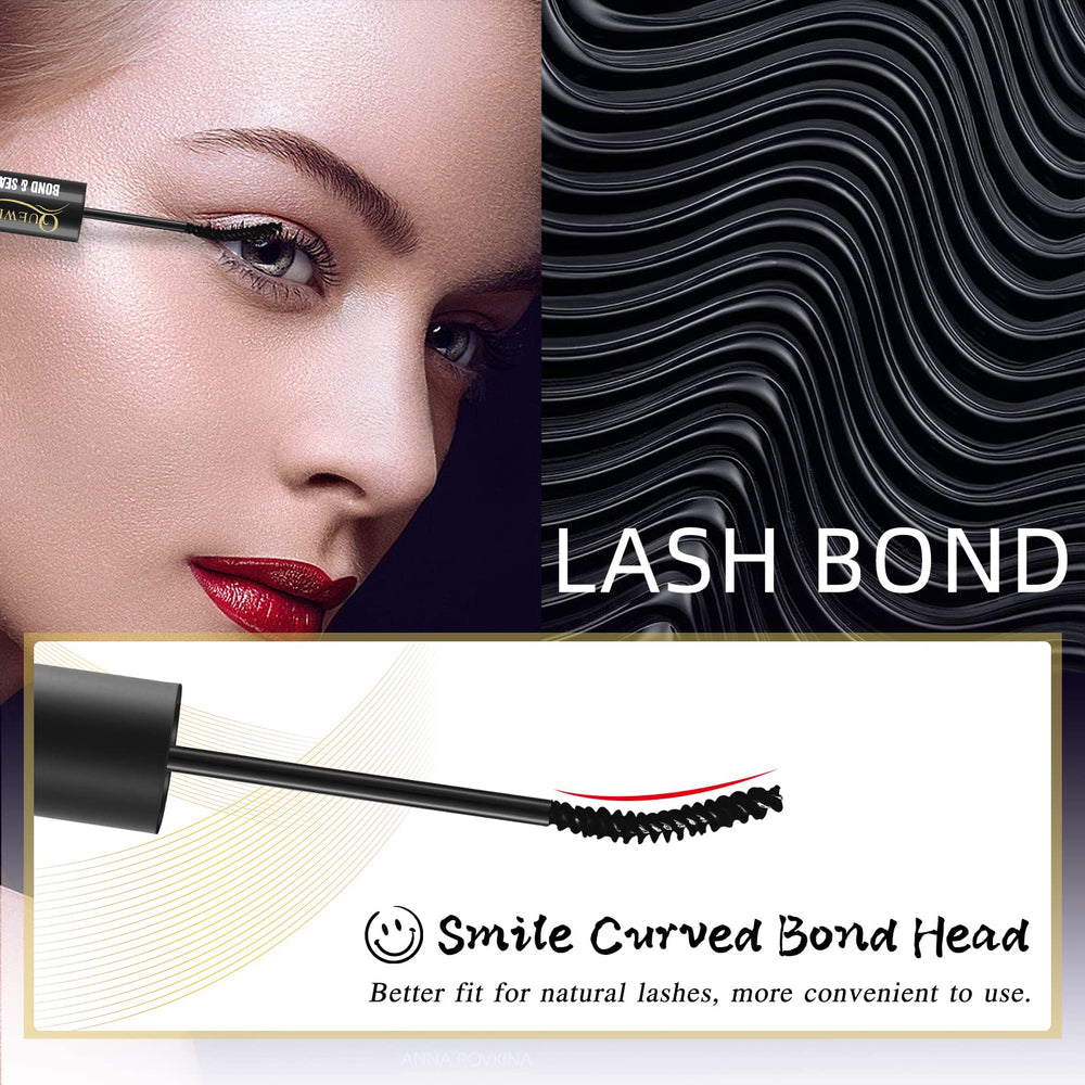 QUEWEL 360-brush applicator ensures even, clump-free lash application.