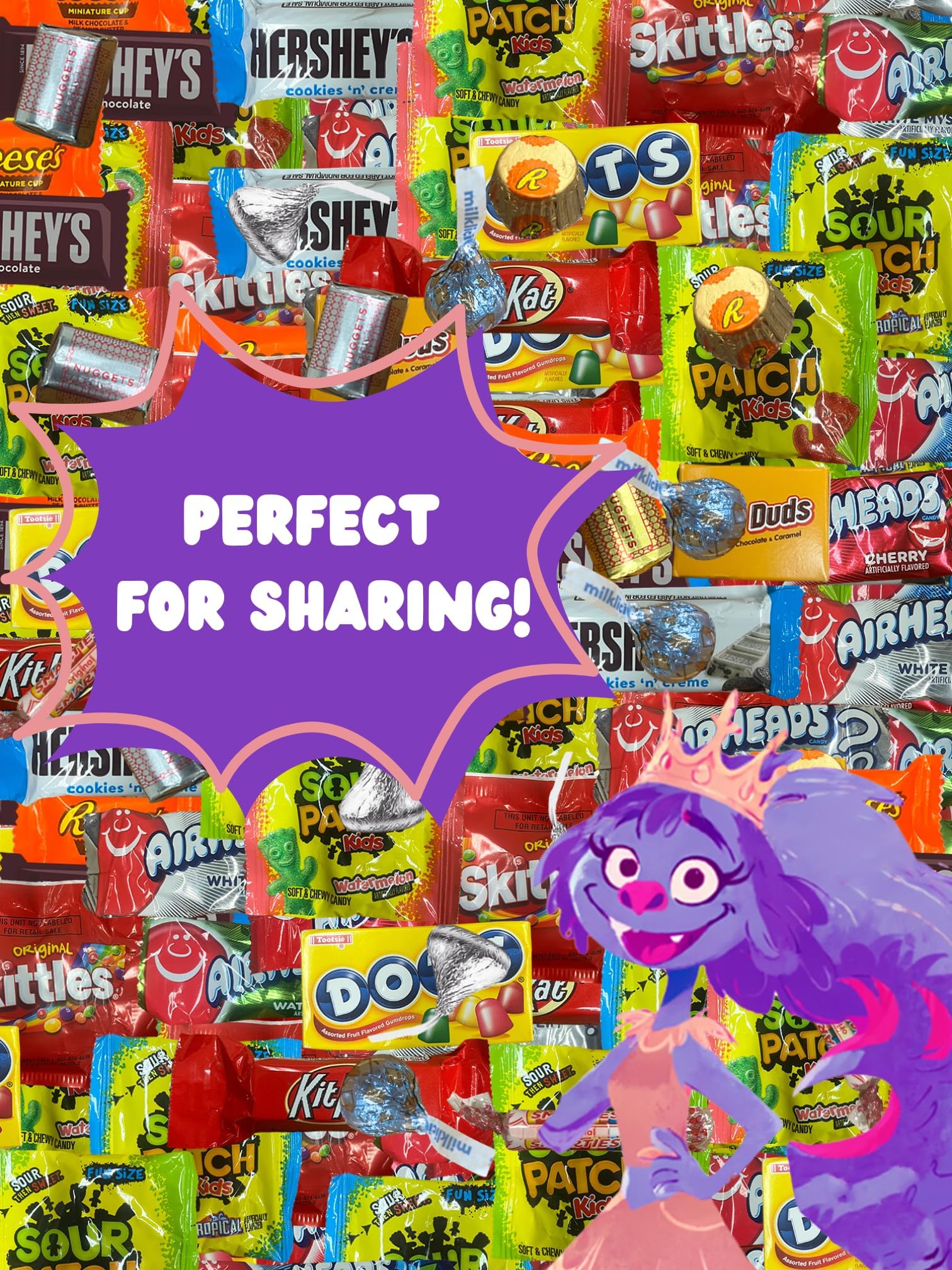 Queen Jax bulk candy bag open pack, convenient for bulk gifting.