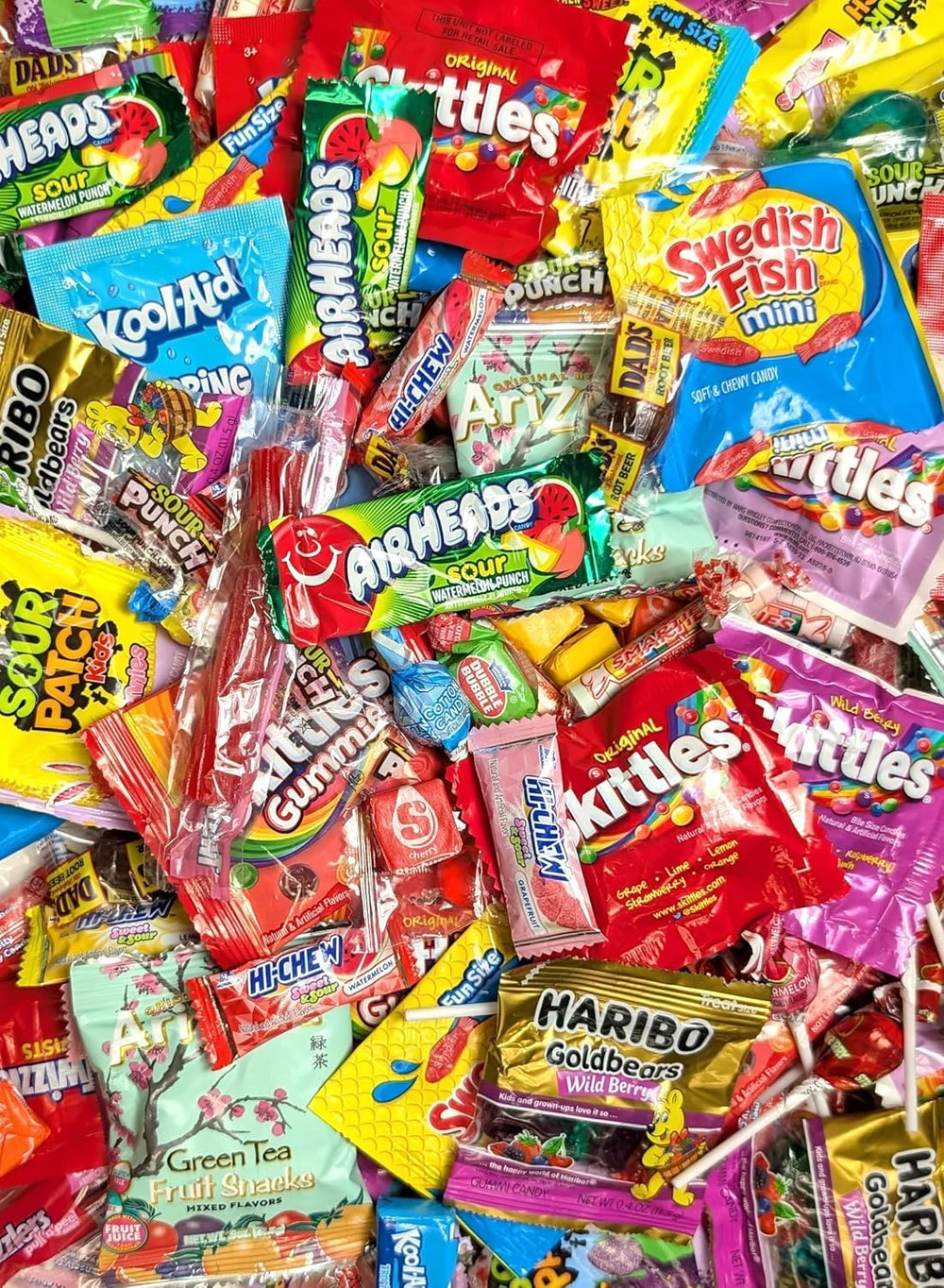 QUEEN JAX Candy Variety Pack box, colorful assortment for celebrations.
