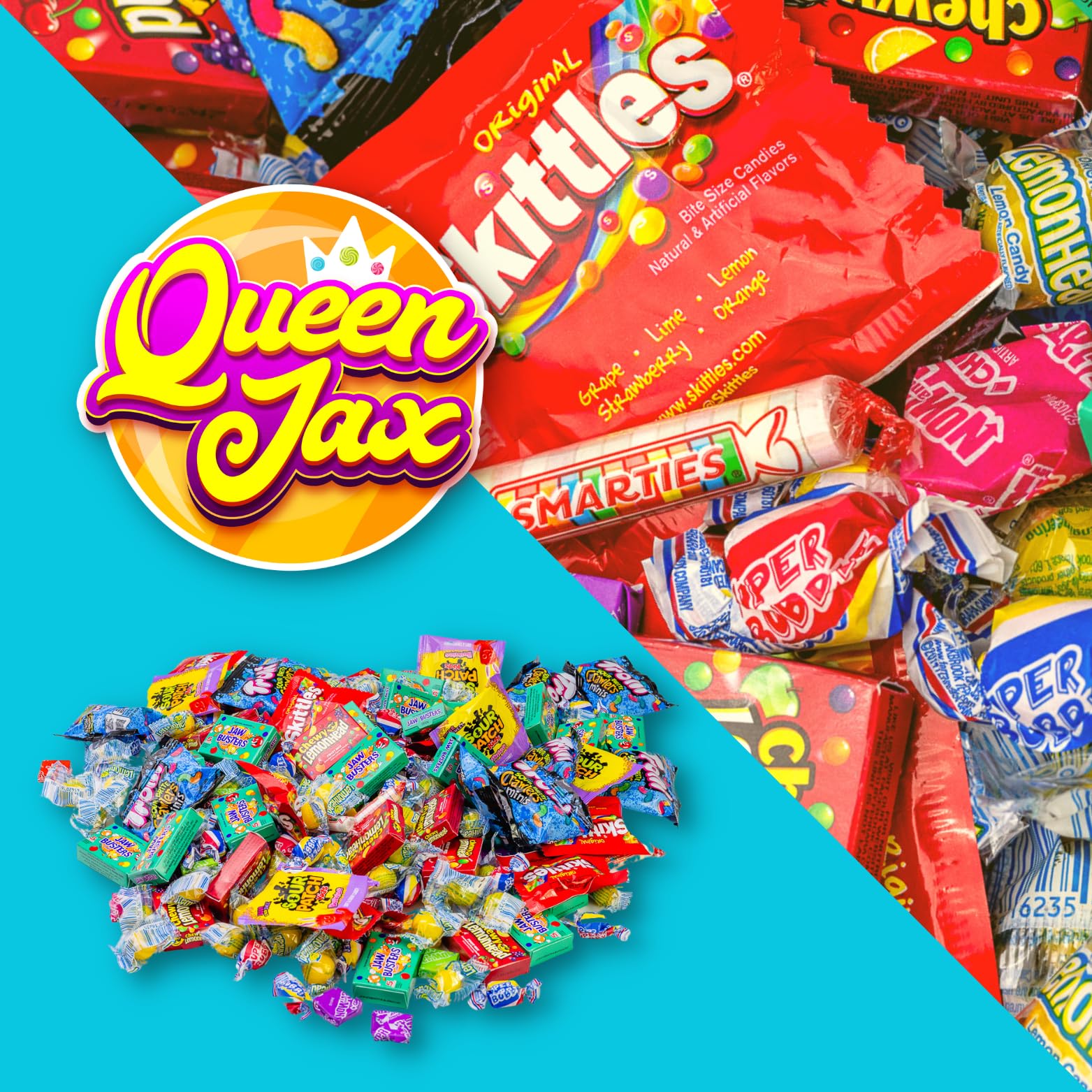 Queen Jax fruity chewy candies for snacking and sharing.