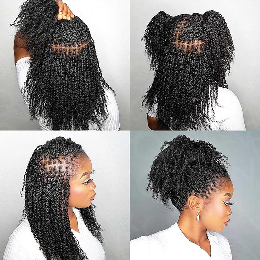 QVR Afro kinky bulk hair 12-inch length ready for quick loc styles
