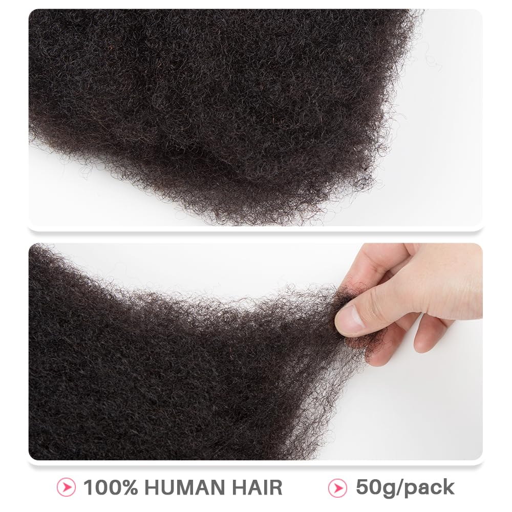 QVR Afro kinky bulk hair packaging image showing bundle contents