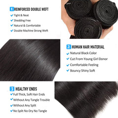 Queenset straight bundles 14inch offer true length for seamless blends.