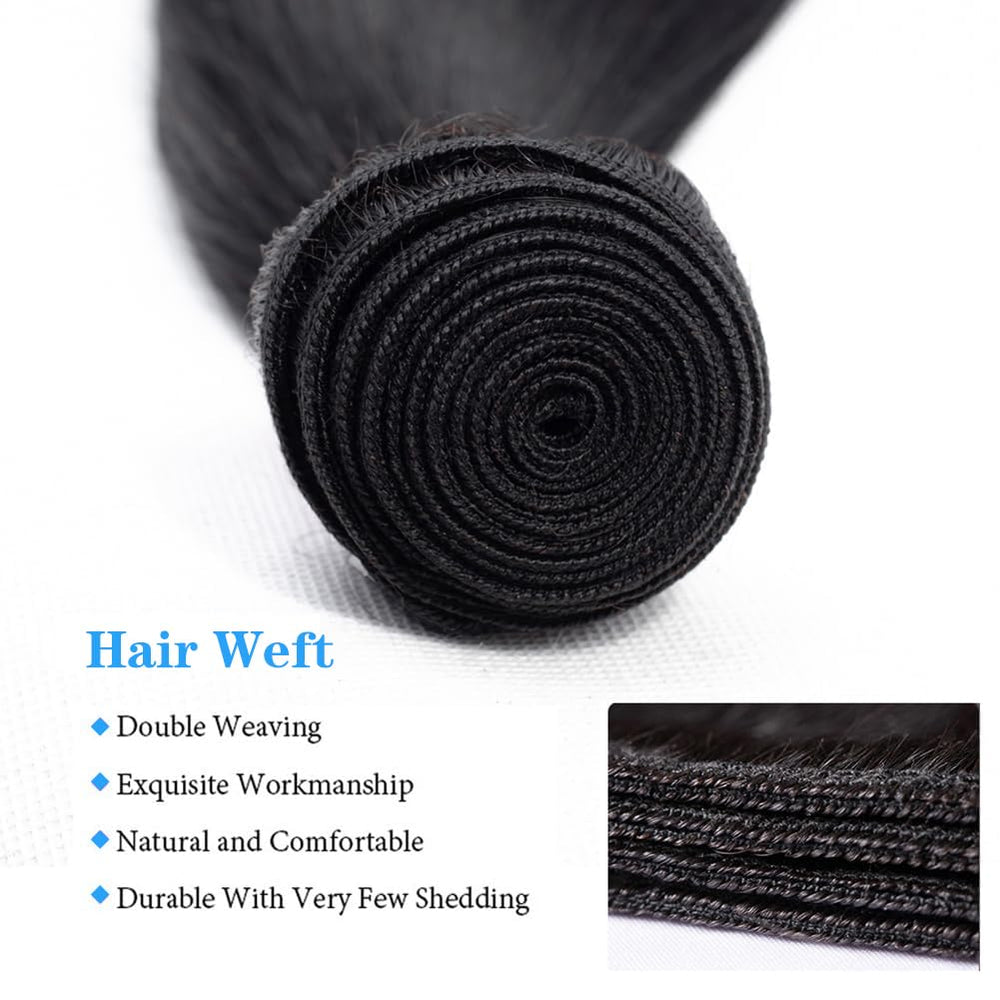 Queenset straight bundles 22inch maintain style with minimal shedding.