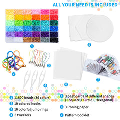 QUEFE 36 colors of 5mm beads for vibrant, versatile designs.