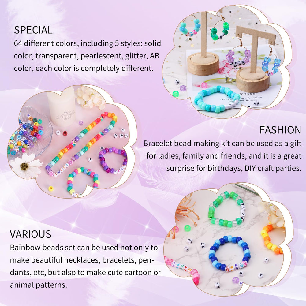 QUEFE versatile bead set for making necklaces, bracelets, and fun patterns