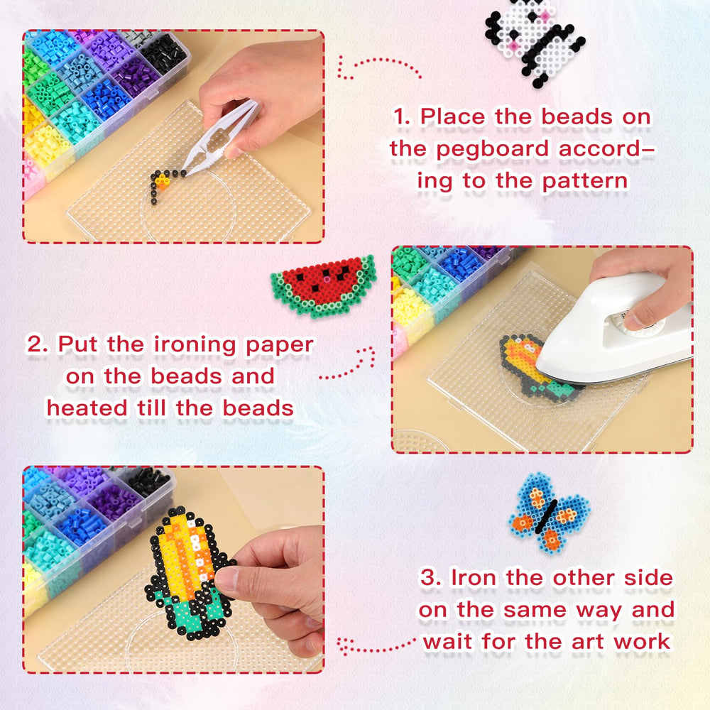 A sturdy storage box keeps 15,000 beads organized and accessible.