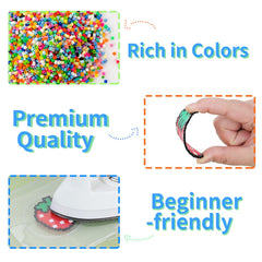 QUEFE ironing paper and tweezers simplify assembly and finishing.