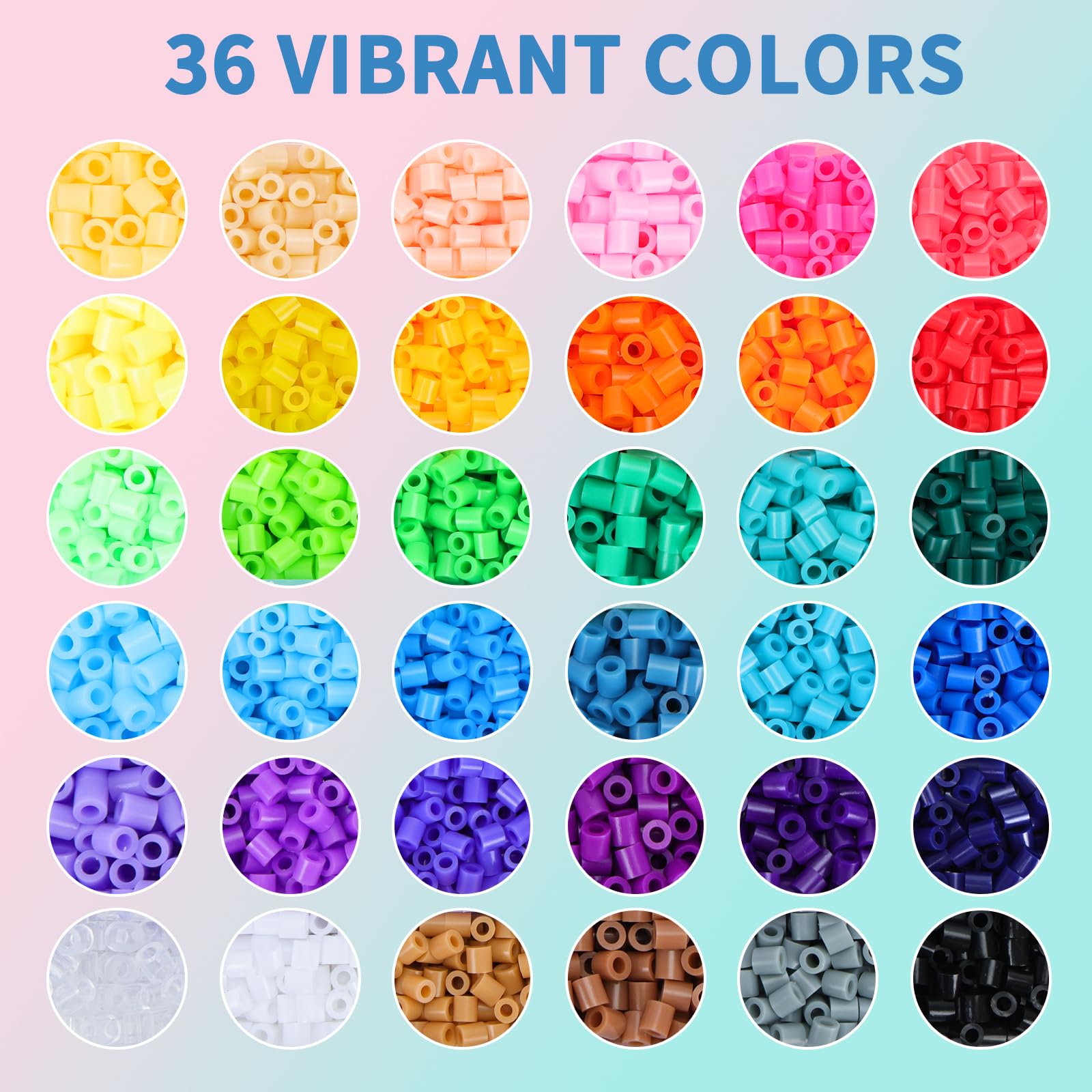 QUEFE pegboards included to enable detailed, freestyle bead designs.