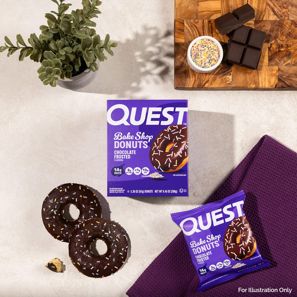 Quest Bake Shop nine-count pack ready for breakfast or desk snack.