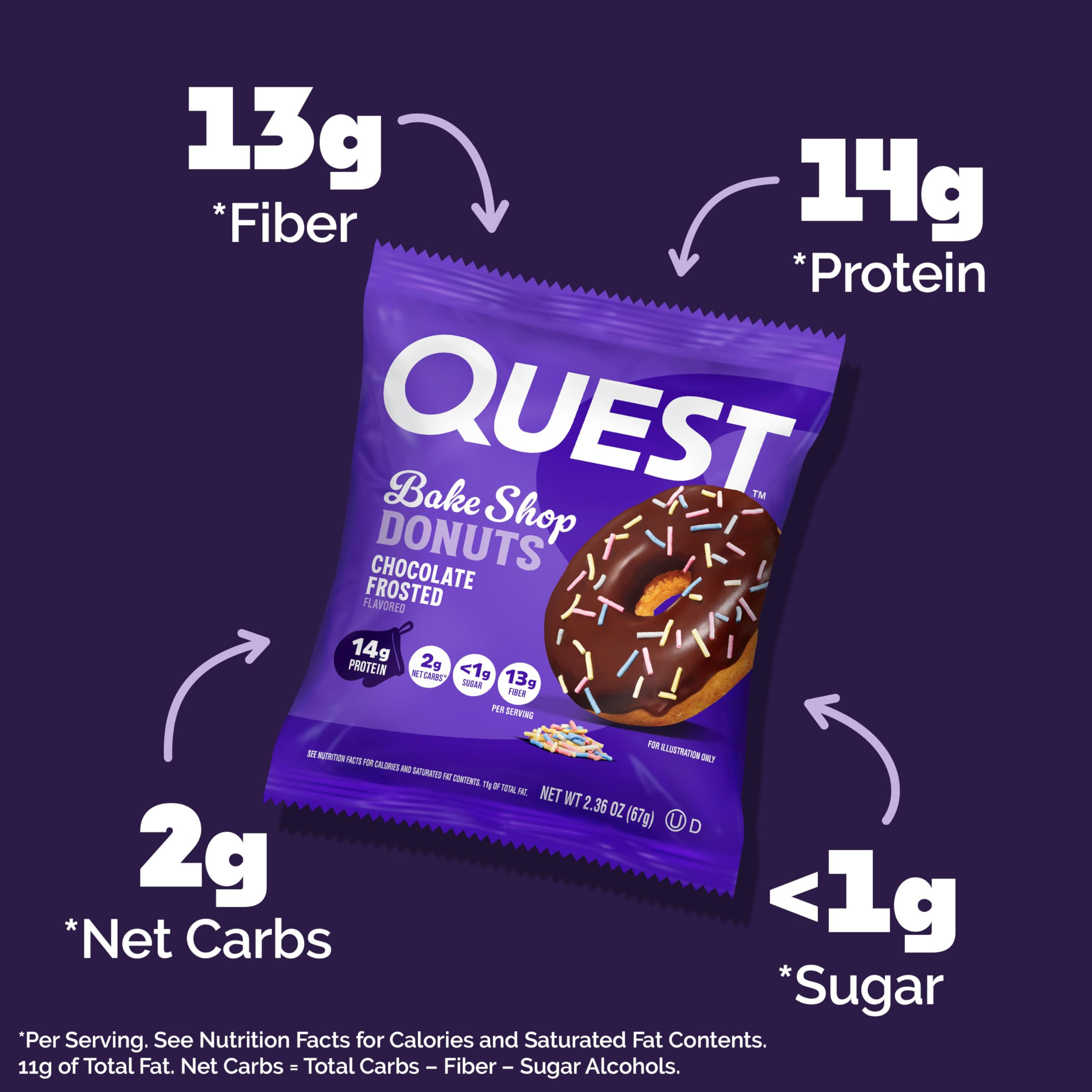 Quest Bake Shop protein-forward donut, ideal for on-the-go snacking.