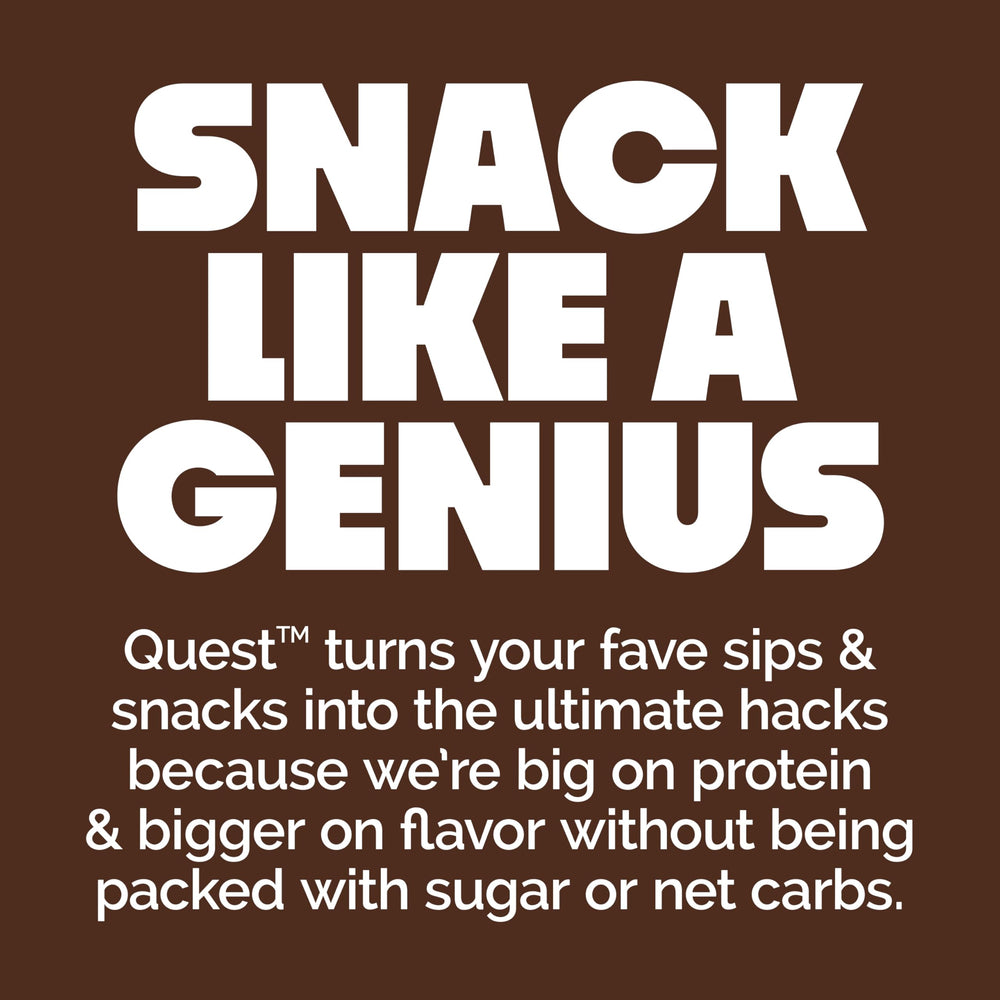 Quest packaging back showcases gluten-free and keto-friendly notes.