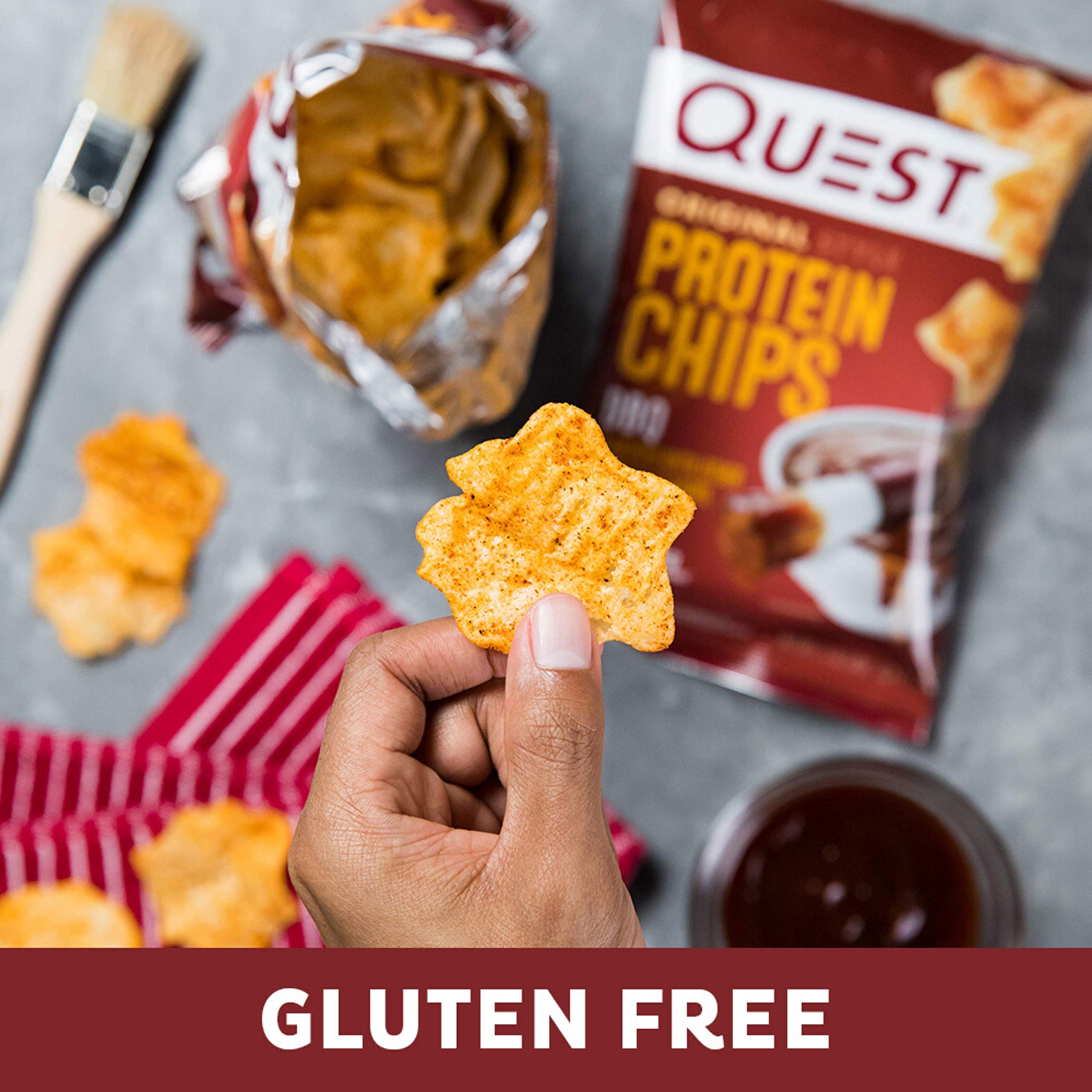 Quest BBQ Protein Chips gluten-free-snack provides a safe option for gluten-sensitive diets.