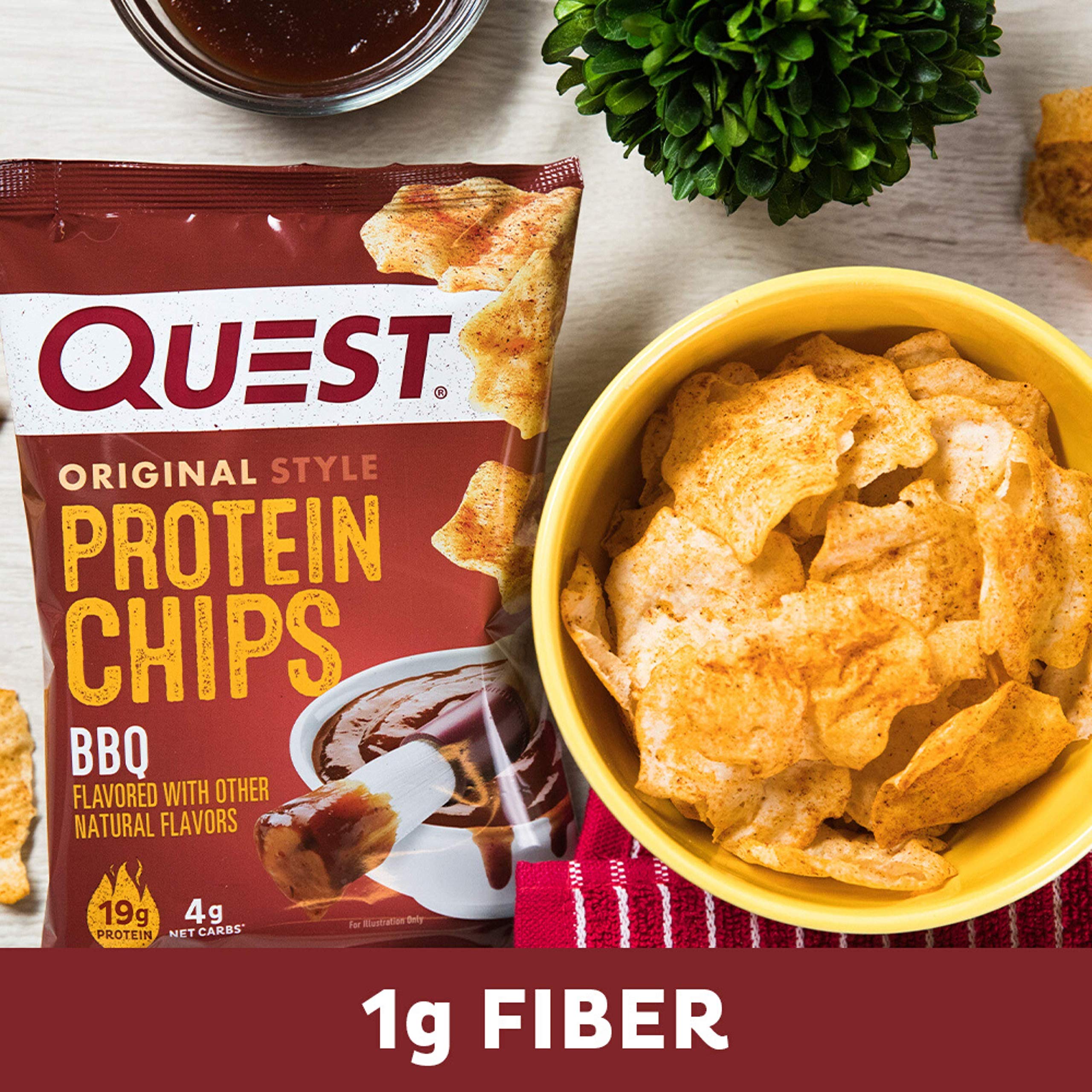 Quest BBQ Protein Chips low-carb-snack fits carb-conscious meal planning.