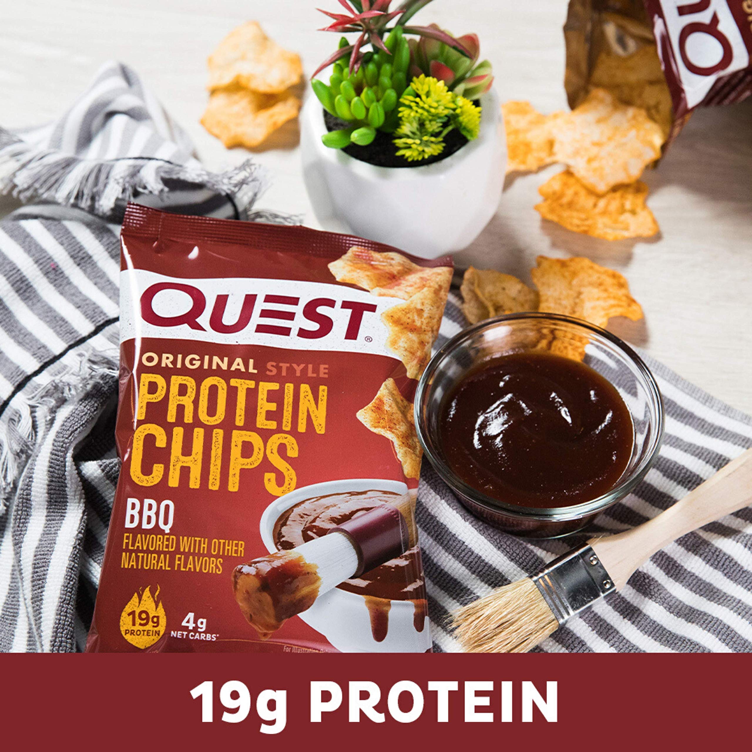 Quest BBQ Protein Chips travel-friendly-pack ideal for gym bags and trips.