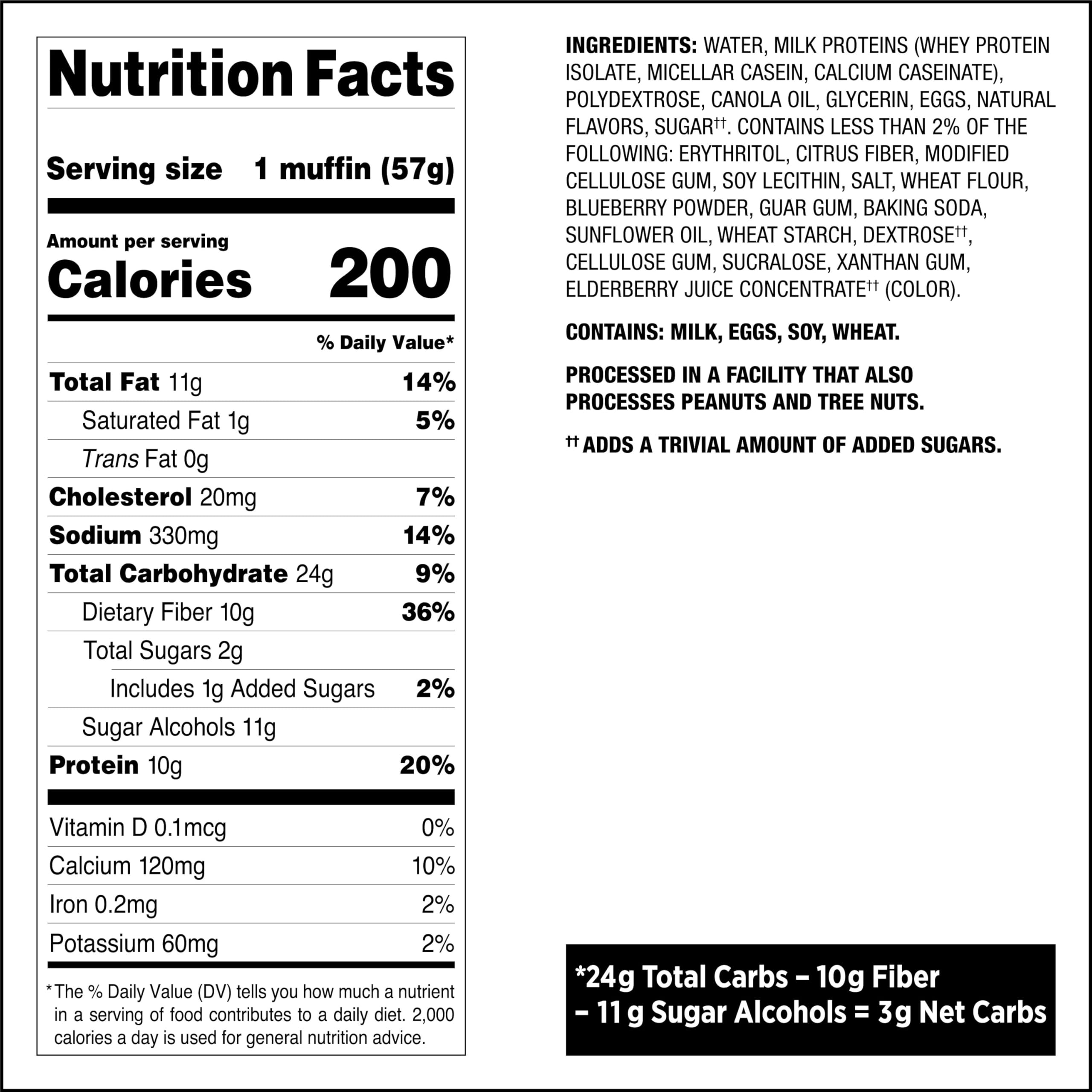Quest Blueberry Muffins brand logo shot reinforces trusted flavor profile.