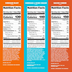 Quest Cheddar & Sour Cream Chips Cheese Lovers 4ct, satisfying high-protein bite